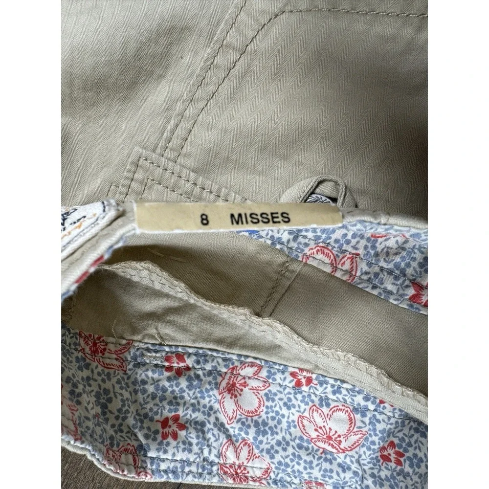 Levi's Women's Mid Rise Cargo Shorts Khaki Tan Size 8 Cotton Utility Casual